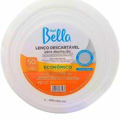 Depil Bella Lenço Descartável Rolo 50 Metros Com Textura