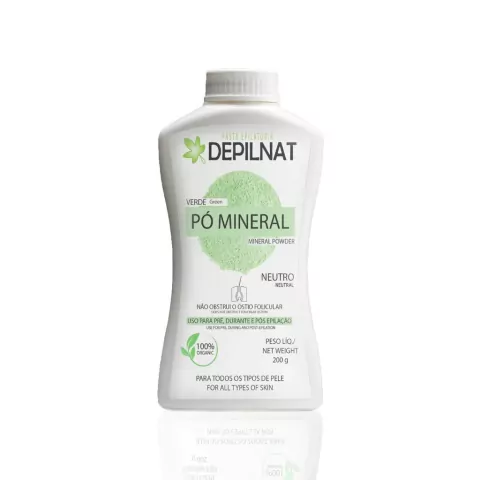 PÓ MINERAL VERDE 200G - DEPILNAT