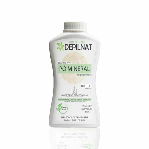 PÓ MINERAL BRANCO 200G - DEPILNAT