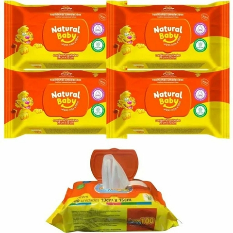 LENÇO UMEDECIDO NATURAL BABY 60UN TOALHINHAS