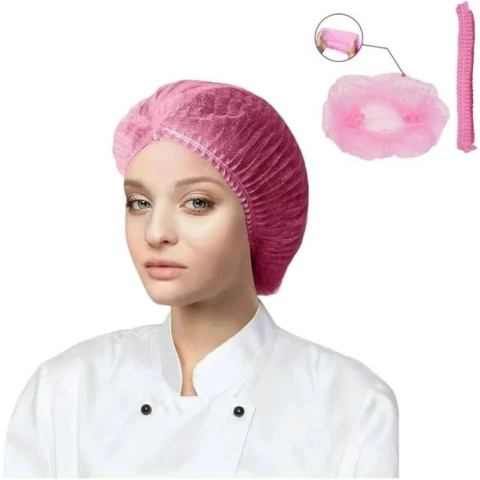 TOUCA DESCARTÁVEL NTFLEX SANFONADA ROSA TNT 50UN