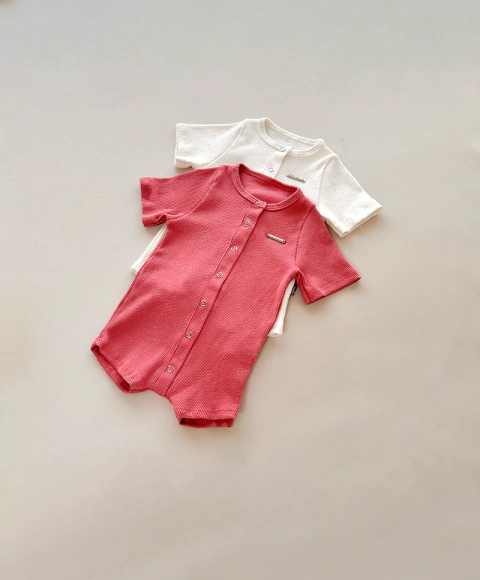 Combo 2 macacão canelado curto menina