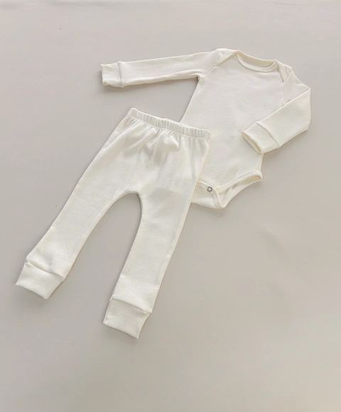 Conjunto Canelado Manga Longa Com Calça - comprar online
