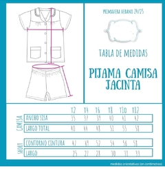 Pijama Camisa Jacinta /hojas azul en internet