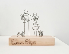 Imagen de Escultura de pareja en Alambre