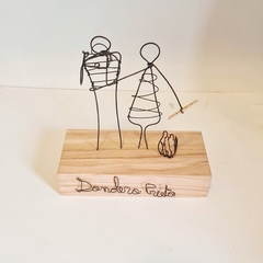 Escultura de pareja en Alambre - tienda online