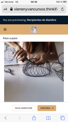 Taller de Recipientes de Alambre - Vienen y Van Deco