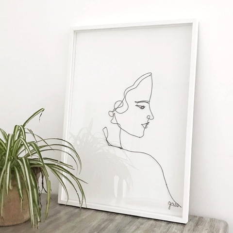 Cuadro Mujer de perfil en paz