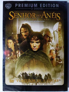 DVD O Senhor Dos Anéis A Sociedade Do Anel Premium 2 Discos Novo Original Peter Jackson