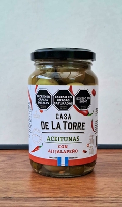 Aceitunas con Aji Jalapeño Casa De La Torre x 300 Gr.