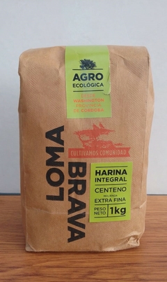 Harina Integral de Centeno Extrafina Agroecológico Loma Brava x 1 Kg.