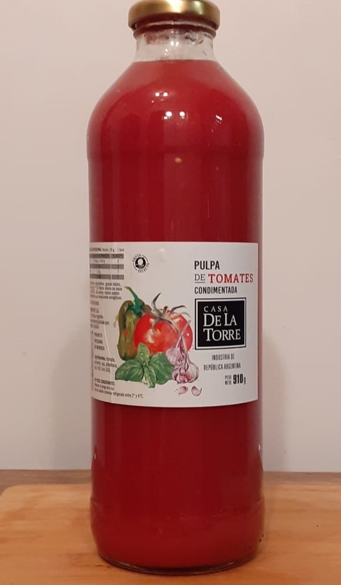 Pulpa de Tomate Condimentada Casa De La Torre x 910 Gr.