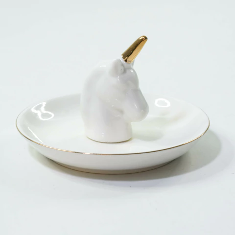 PLATO DECORATIVO UNICORNIO WHITE - comprar online