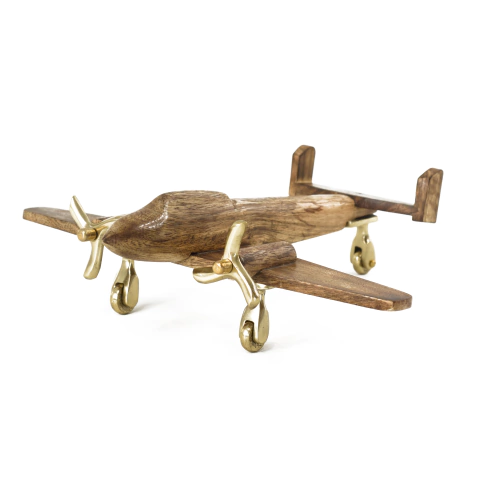 AEROPLANO DE MADERA Y ALUM