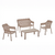JUEGO LOTUS 4 PCS. CRUDO