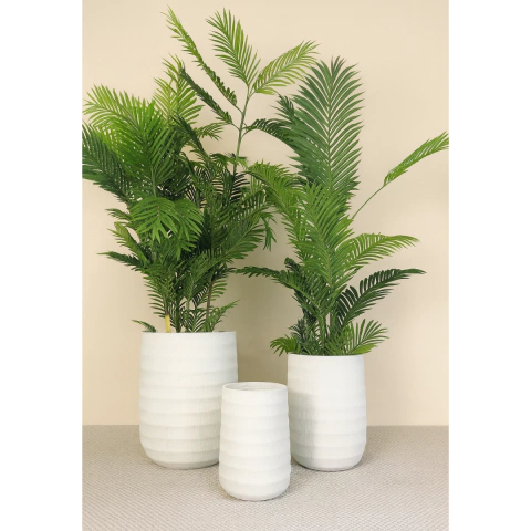 MACETA WAVE WHITE SET X3 - comprar online