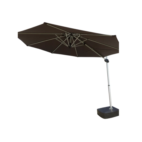 SOMBRILLA SYROS MARRON CON BRAZO ARTICULABLE DE INCLINACION INFINITA - BASE EN CONTRA PESO EN DEPOSITO DE 60 LITROS - comprar online