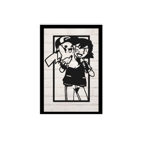 Cuadro 2D Pokemon - Ash y Pikachu