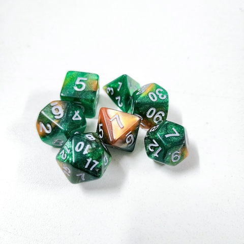Dados de Rol Verde - Ver