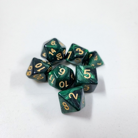 Dados de Rol Verde Oscuro