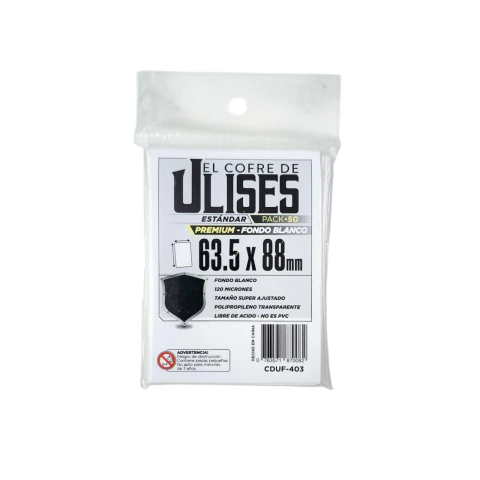 Pokemon TCG - Folios Fondo Blanco Estandar Premium 63.5 x 88 mm (50 Folios)