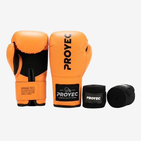 Kit Box PROYEC: Guantes JUNIOR + Vendas 4.00 mts