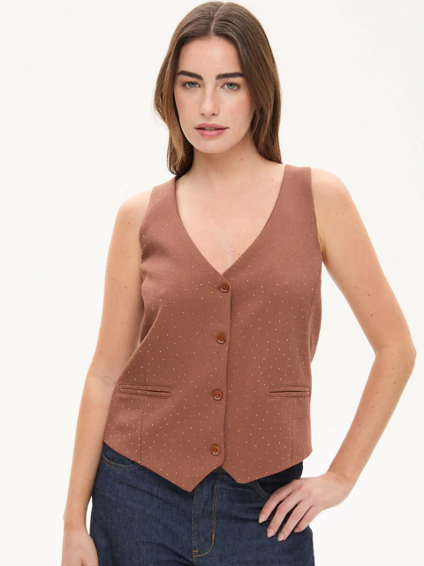 CHALECO SASTRERO CON STRASS (4860037)