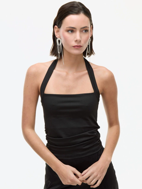 TOP DE MICROFIBRA C/TIRAS PARA ATAR (4800604)