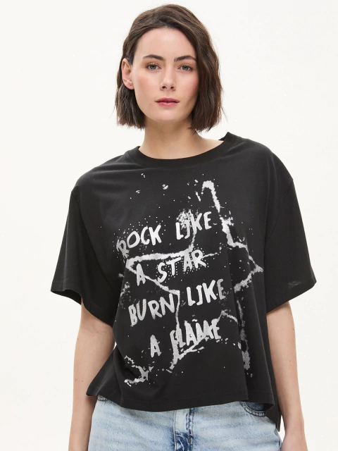 REMERA CON ESTAMPA Y STRASS ROCK (4800040)