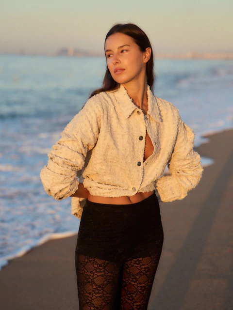 CAMISACO GABARDINA CON LENTEJUELAS (4860018)