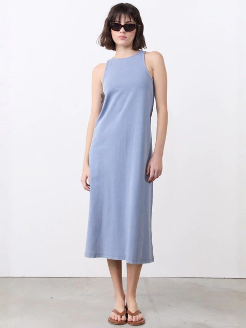 VESTIDO ACID WASH LARGO (78833)