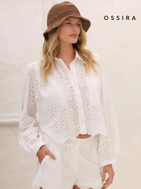 CAMISA DE BRODERIE CON BOLSILLO (5010001)