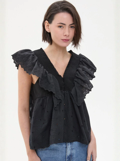 BLUSA COMBINADA DE BRODERIE (4810203)