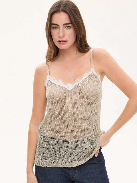 TOP DE LENTEJUELAS C/PUNTILLA (4810427)