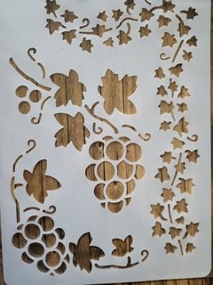 Stencil Plantilla - MODELO UVAS Y HOJAS - comprar online