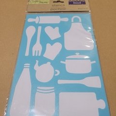 Stencil Plantilla - MODELO ELEMENTOS DE COCINA