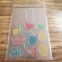 DIE MAS SELLOS DE SILICONA - MODELO ANANA Y FRUTAS