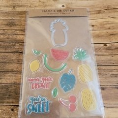 DIE MAS SELLOS DE SILICONA - MODELO ANANA Y FRUTAS - comprar online