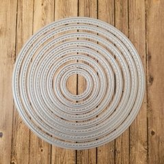DIE / TROQUEL - SET DE CIRCULOS CON PESPUNTE - (x8 unid)