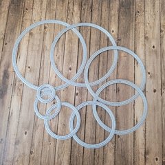 DIE / TROQUEL - SET DE CIRCULOS CON PESPUNTE - (x8 unid) en internet