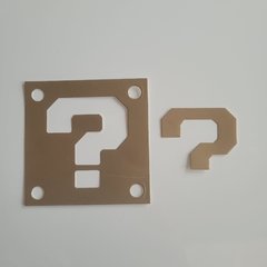 DIE / TROQUEL -CUBO DE JUEGO DE MARIO- SIGNO PREGUNTA - Scrap Pilar