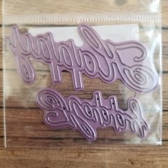 DIE / TROQUEL -HAPPY (2 uni - 2 tamaños dif) - TEXTO -PALABRA - comprar online