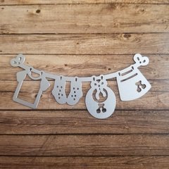 DIE /TROQUEL - SOGA BEBÉ CON ROPA COLGADA - - comprar online