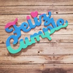 DIE / TROQUEL - FELIZ CUMPLE -TEXTO -PALABRA - tienda online