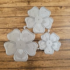 DIE / TROQUEL - SET DE FLORES 5 PÉTALOS - ( x3 uni)