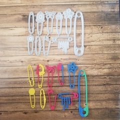 DIE /TROQUEL -SET ALFILERES - GANCHOS - DECORADOS-GANCHOS ( x10 uni ) bebe - comprar online