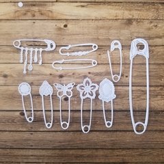 DIE /TROQUEL -SET ALFILERES - GANCHOS - DECORADOS-GANCHOS ( x10 uni ) bebe