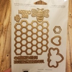 GLIMMER - PANAL - ABEJA - TEXTOS Y CORONA -GLP 237-SYSTEM HOT FOIL SPELLBINDERS - en internet