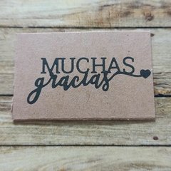 DIE /TROQUEL - MUCHAS GRACIAS CON CORAZÓN- TEXTO -PALABRA -TEXTOS