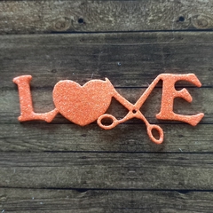 DIE / TROQUEL -PALABRA LOVE TIJERA- TEXTO - comprar online